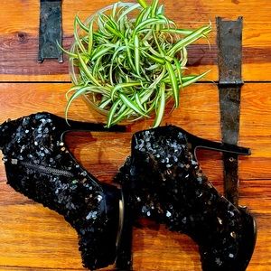 Vince Camuto Sequined Dazzled Booties